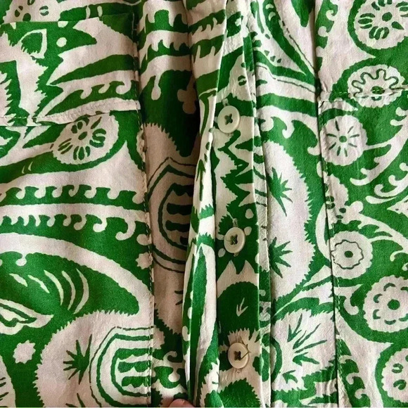 MAEVE tunic size small cream and cream paisley design - Picture 3 of 8